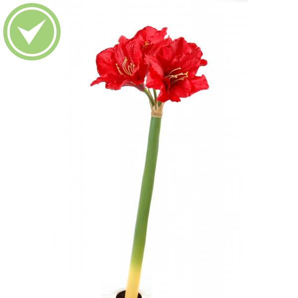 Amaryllis 3Fl 1Bt Fleur éxotique artificielle