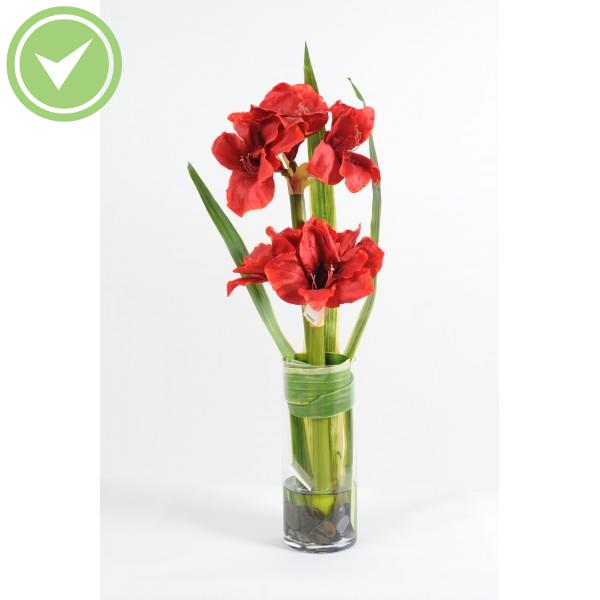 Bouquet Amaryllis Pandanus Bouquet artificiel