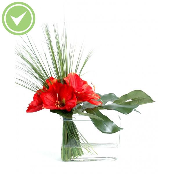 Bouquet Amaryllis Herbe Bouquet artificiel