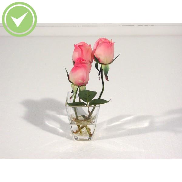 Bouquet Centre De Table Rose Bouton Lisa Bouquet artificiel