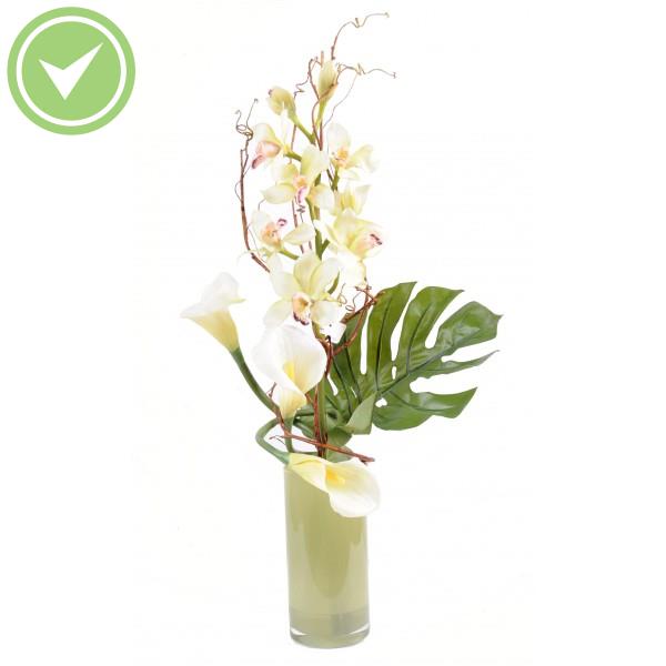Bouquet Cymbidium Blanc Bouquet artificiel