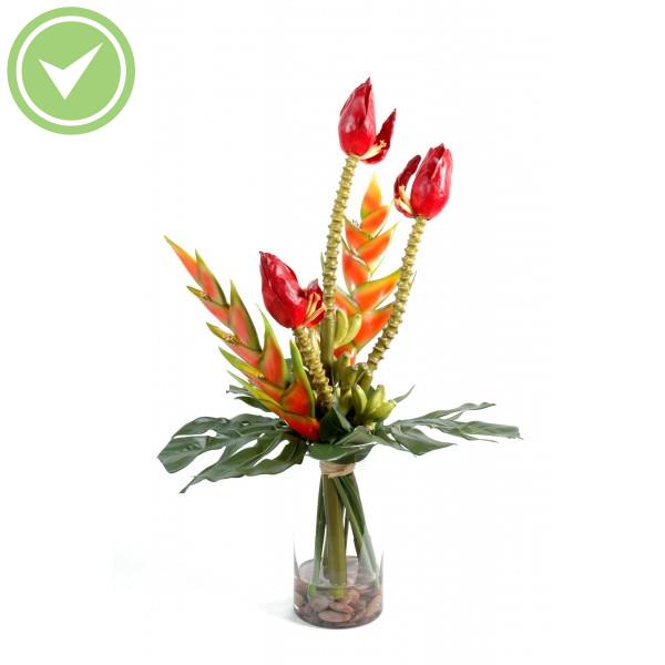 Bouquet Heliconia Fleurs De Bananes Bouquet artificiel