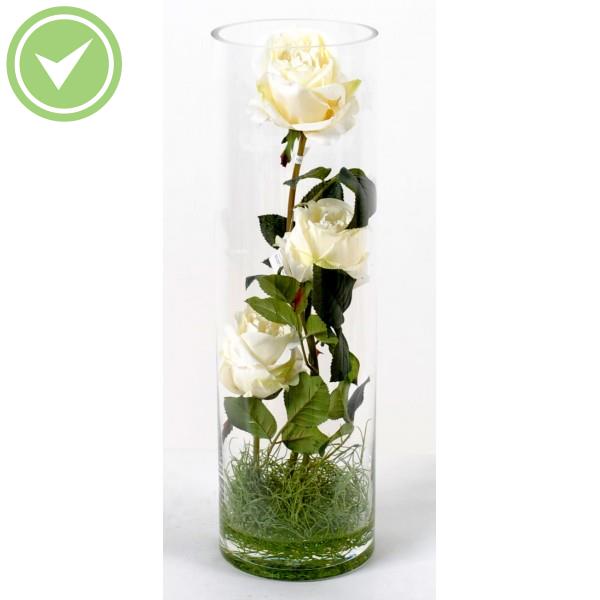 Bouquet Roses Blanches Végétal artificiel