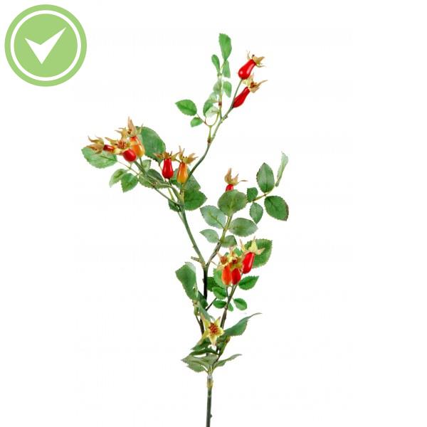 Branche Eglantier Fruit Fleur artificielle