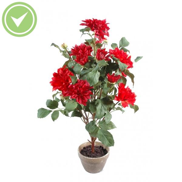 Dahlia Pot Terre Plante artificielle en pot