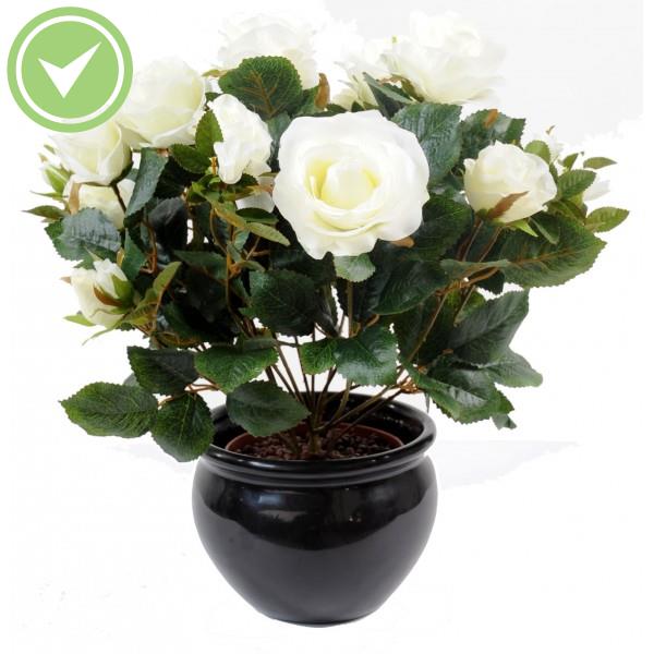 Rosier Piquet 14F Plante artificielle fleurie