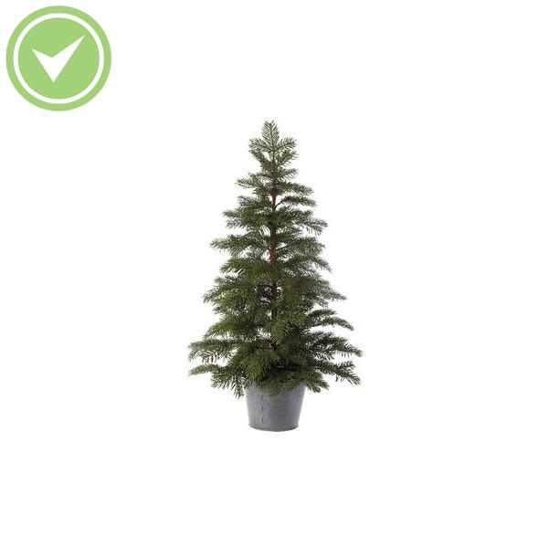 Sapin Mini Nordmann Pot Zinc Noël