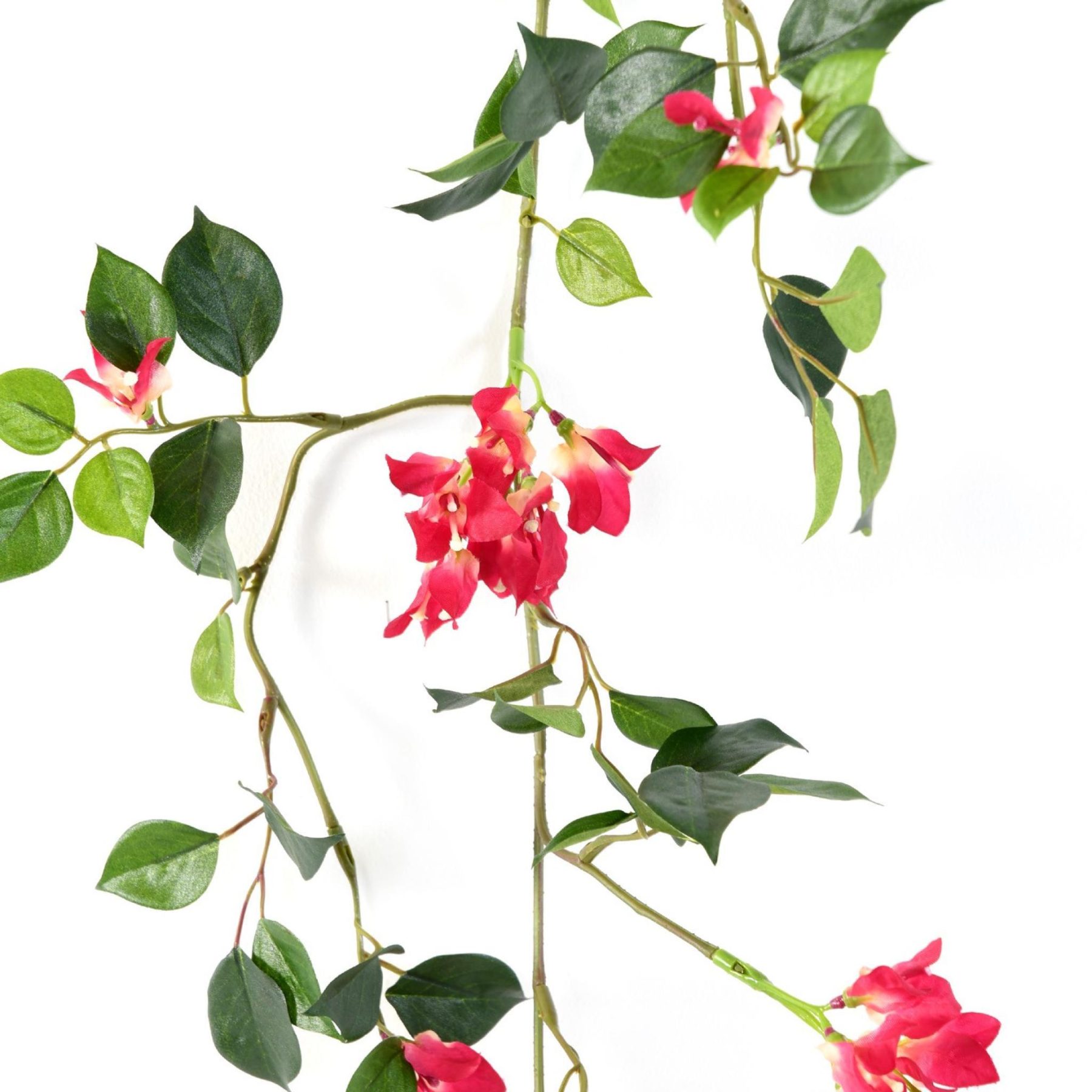 Vue complémentaire : guirlande artificielle de bougainvillée à fleurs fuchsia