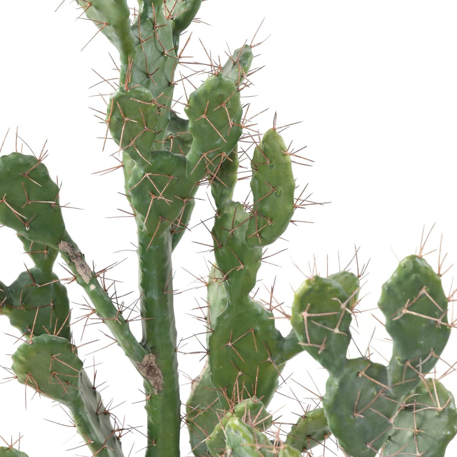 Autre angle : cactus synthétique de 104 cm à deux troncs sur une base gravillonnée